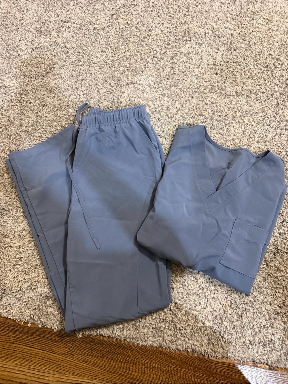 Women’s Elastic-Waist Scrub Pants in Slate Blue